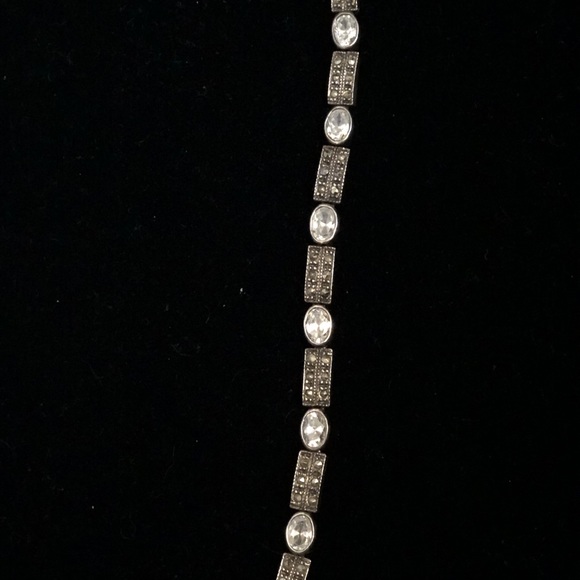 Sterling silver bracelet with clear stones - Picture 2 of 3